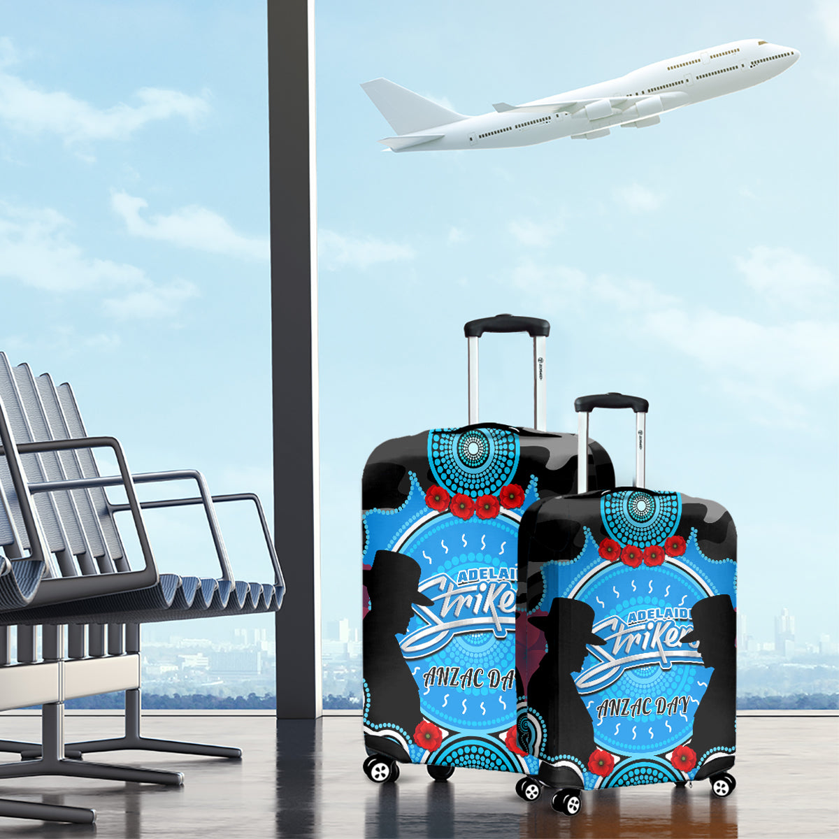 adelaide-strikers-anzac-2024-luggage-cover-lest-we-forget-poppy-mix-camouflage
