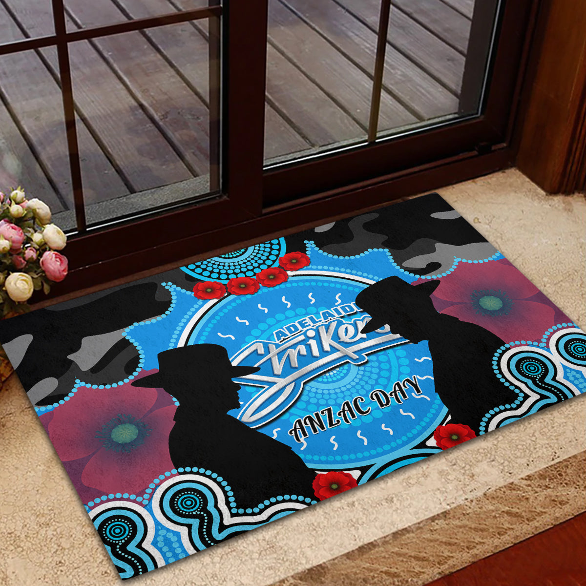 adelaide-strikers-anzac-2024-rubber-doormat-lest-we-forget-poppy-mix-camouflage