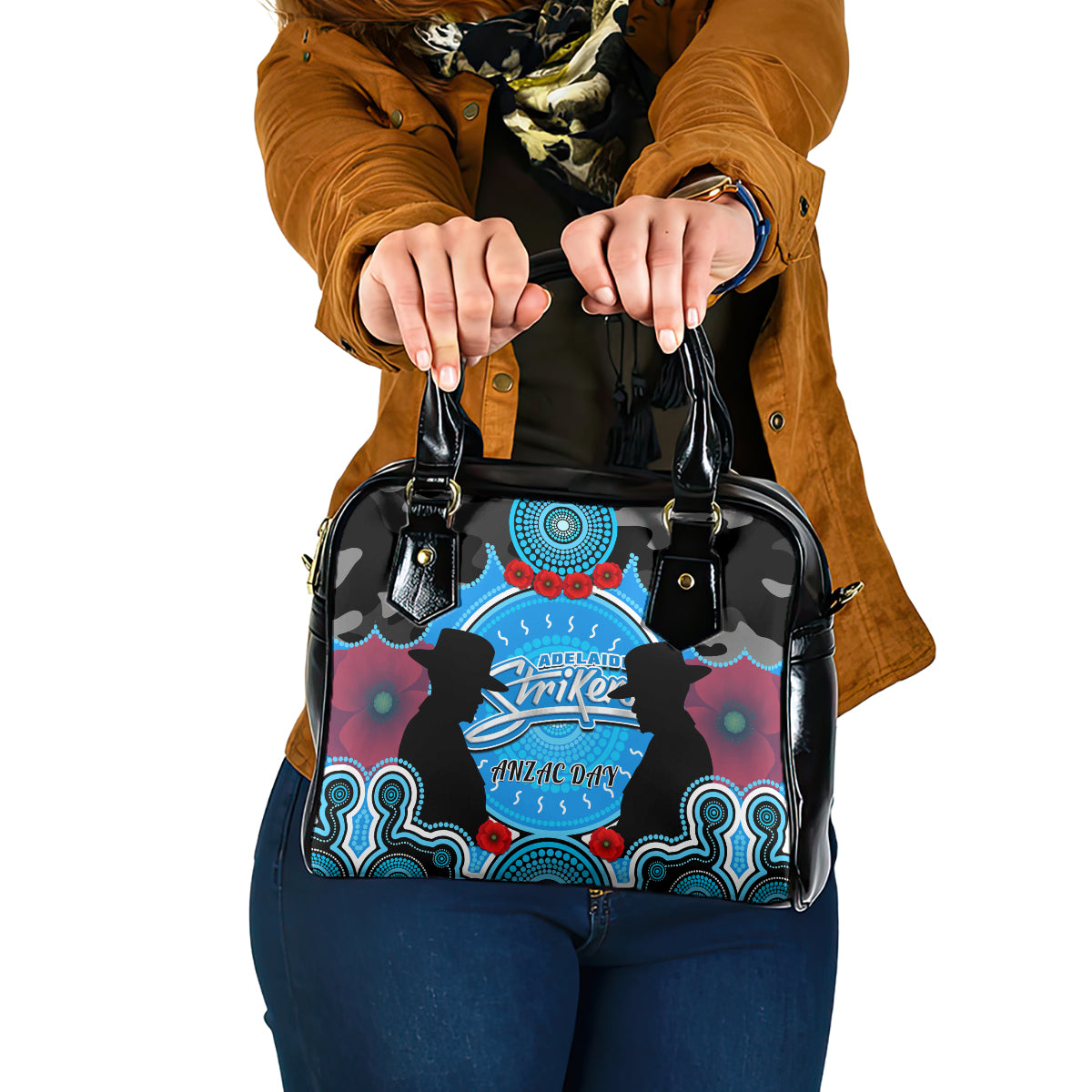 adelaide-strikers-anzac-2024-shoulder-handbag-lest-we-forget-poppy-mix-camouflage