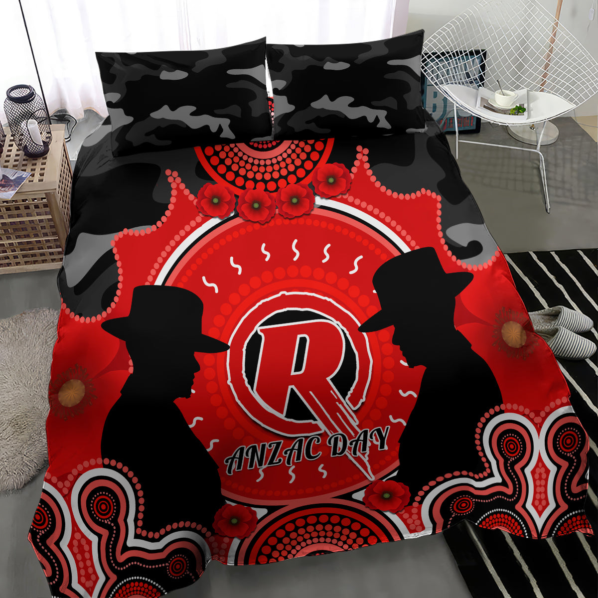 melbourne-renegades-anzac-2024-bedding-set-lest-we-forget-poppy-mix-camouflage