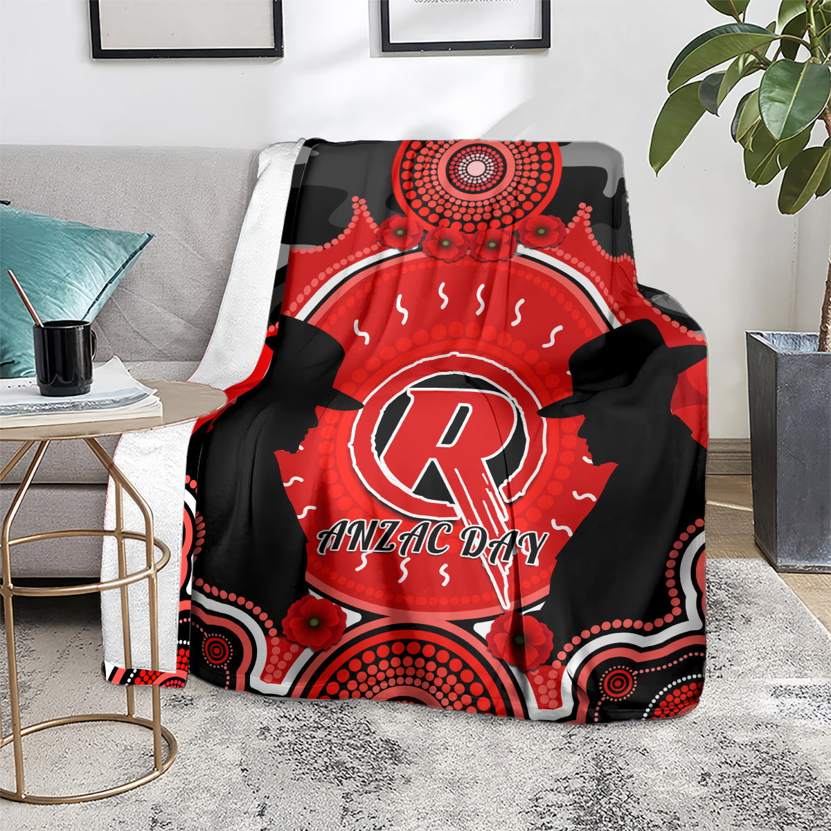 melbourne-renegades-anzac-2024-blanket-lest-we-forget-poppy-mix-camouflage