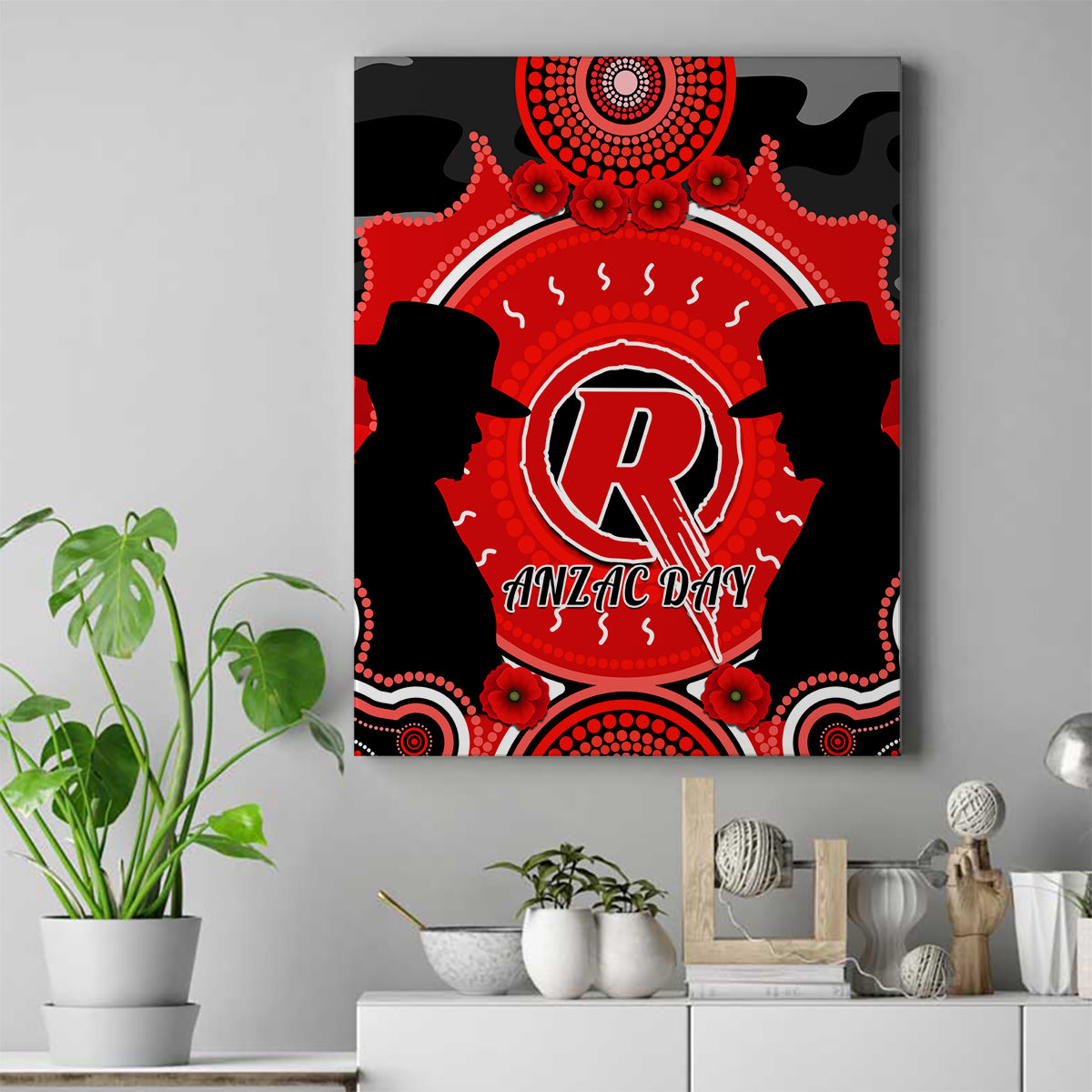 melbourne-renegades-anzac-2024-canvas-wall-art-lest-we-forget-poppy-mix-camouflage