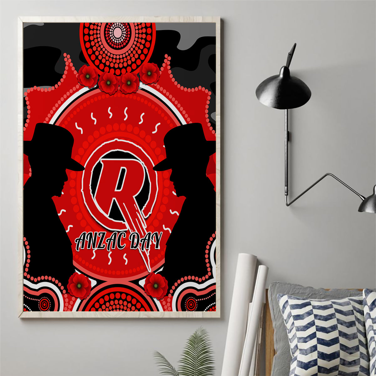 melbourne-renegades-anzac-2024-canvas-wall-art-lest-we-forget-poppy-mix-camouflage