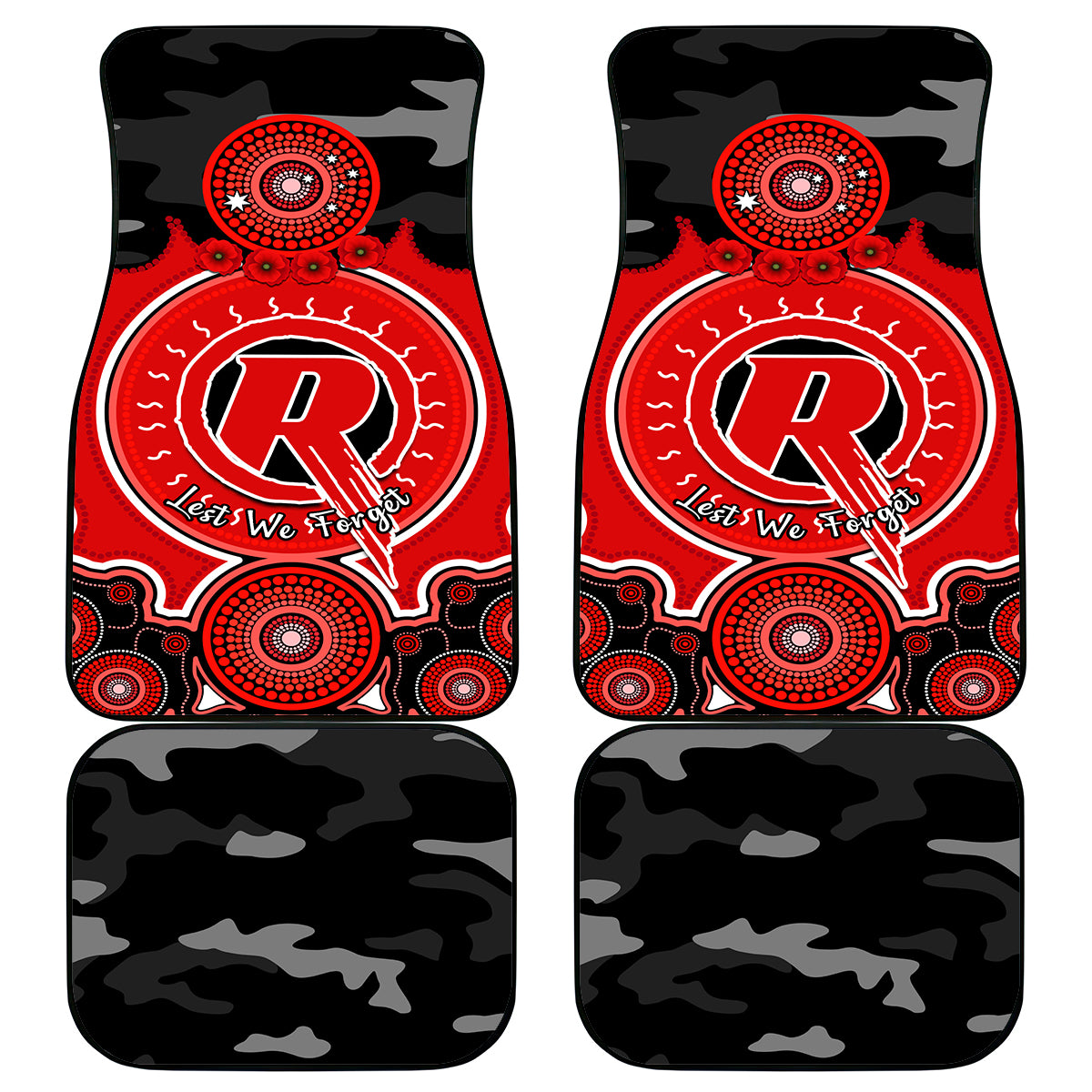 melbourne-renegades-anzac-2024-car-mats-lest-we-forget-poppy-mix-camouflage