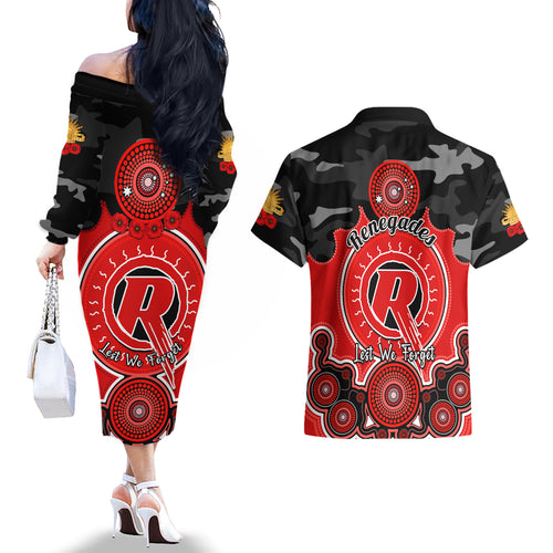 melbourne-renegades-anzac-2024-couples-matching-off-the-shoulder-long-sleeve-dress-and-hawaiian-shirt-lest-we-forget-poppy-mix-camouflage