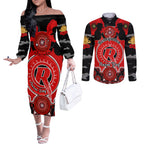 melbourne-renegades-anzac-2024-couples-matching-off-the-shoulder-long-sleeve-dress-and-long-sleeve-button-shirt-lest-we-forget-poppy-mix-camouflage