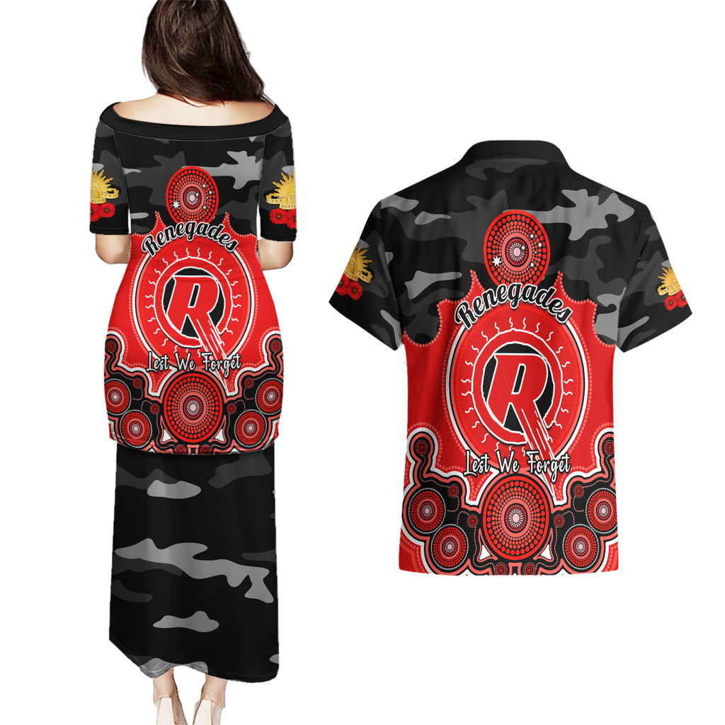 melbourne-renegades-anzac-2024-couples-matching-puletasi-dress-and-hawaiian-shirt-lest-we-forget-poppy-mix-camouflage
