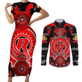 melbourne-renegades-anzac-2024-couples-matching-short-sleeve-bodycon-dress-and-long-sleeve-button-shirt-lest-we-forget-poppy-mix-camouflage