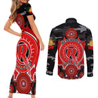 melbourne-renegades-anzac-2024-couples-matching-short-sleeve-bodycon-dress-and-long-sleeve-button-shirt-lest-we-forget-poppy-mix-camouflage