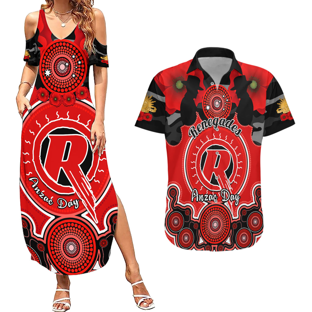 melbourne-renegades-anzac-2024-couples-matching-summer-maxi-dress-and-hawaiian-shirt-lest-we-forget-poppy-mix-camouflage