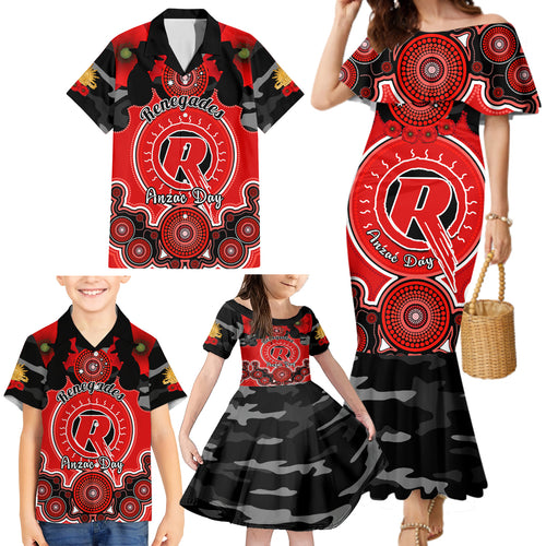 melbourne-renegades-anzac-2024-family-matching-mermaid-dress-and-hawaiian-shirt-lest-we-forget-poppy-mix-camouflage
