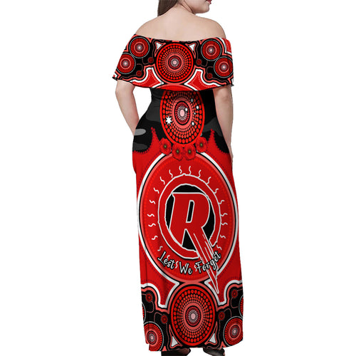 melbourne-renegades-anzac-2024-family-matching-off-shoulder-maxi-dress-and-hawaiian-shirt-lest-we-forget-poppy-mix-camouflage