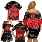 melbourne-renegades-anzac-2024-family-matching-off-shoulder-short-dress-and-hawaiian-shirt-lest-we-forget-poppy-mix-camouflage