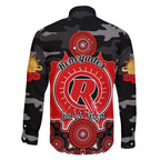 melbourne-renegades-anzac-2024-family-matching-short-sleeve-bodycon-dress-and-hawaiian-shirt-lest-we-forget-poppy-mix-camouflage