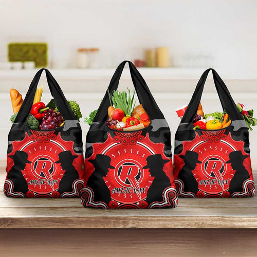 Melbourne Renegades ANZAC 2024 Grocery Bag Lest We Forget Poppy Mix Camouflage