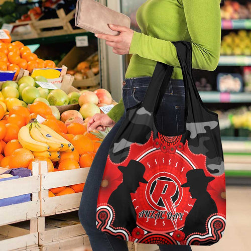 Melbourne Renegades ANZAC 2024 Grocery Bag Lest We Forget Poppy Mix Camouflage