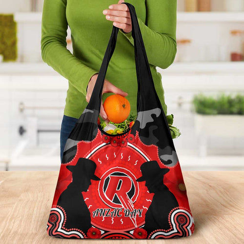 Melbourne Renegades ANZAC 2024 Grocery Bag Lest We Forget Poppy Mix Camouflage
