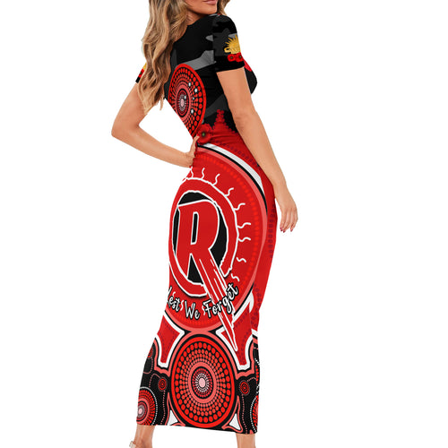 melbourne-renegades-anzac-2024-short-sleeve-bodycon-dress-lest-we-forget-poppy-mix-camouflage