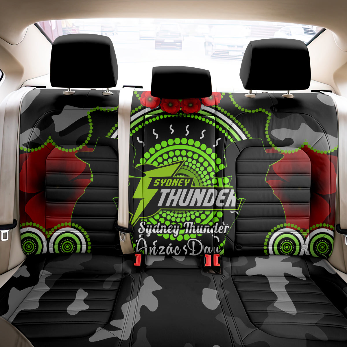 sydney-thunder-anzac-2024-back-car-seat-cover-lest-we-forget-poppy-mix-camouflage