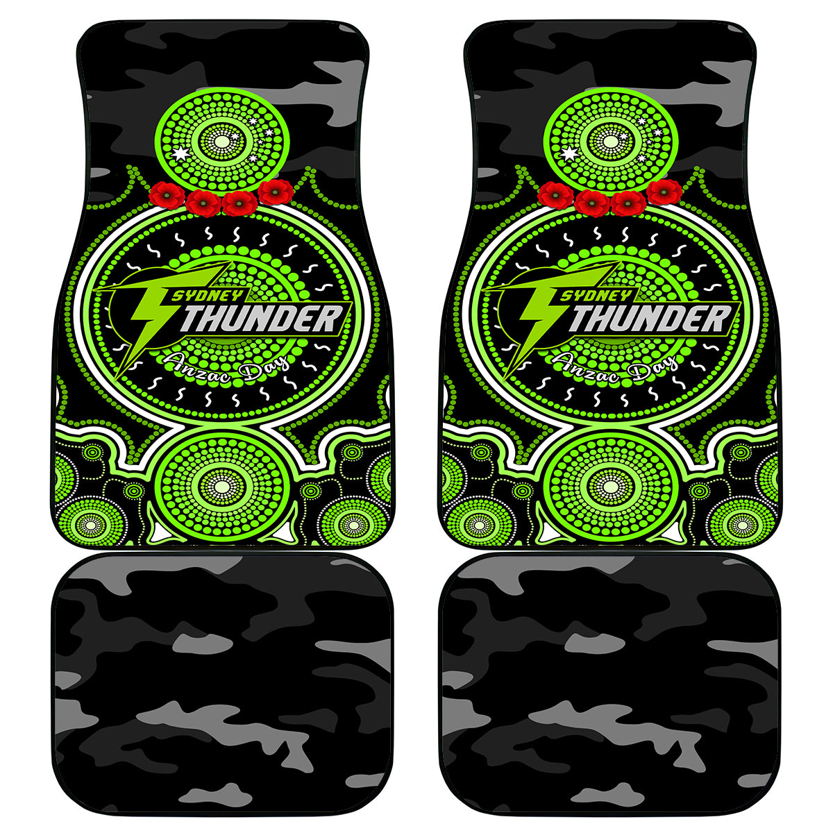 sydney-thunder-anzac-2024-car-mats-lest-we-forget-poppy-mix-camouflage