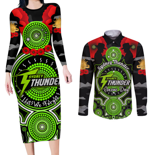 sydney-thunder-anzac-2024-couples-matching-long-sleeve-bodycon-dress-and-long-sleeve-button-shirt-lest-we-forget-poppy-mix-camouflage