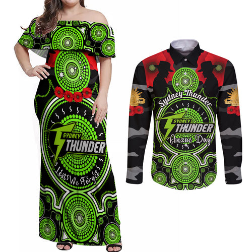 sydney-thunder-anzac-2024-couples-matching-off-shoulder-maxi-dress-and-long-sleeve-button-shirt-lest-we-forget-poppy-mix-camouflage