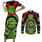 sydney-thunder-anzac-2024-couples-matching-short-sleeve-bodycon-dress-and-long-sleeve-button-shirt-lest-we-forget-poppy-mix-camouflage
