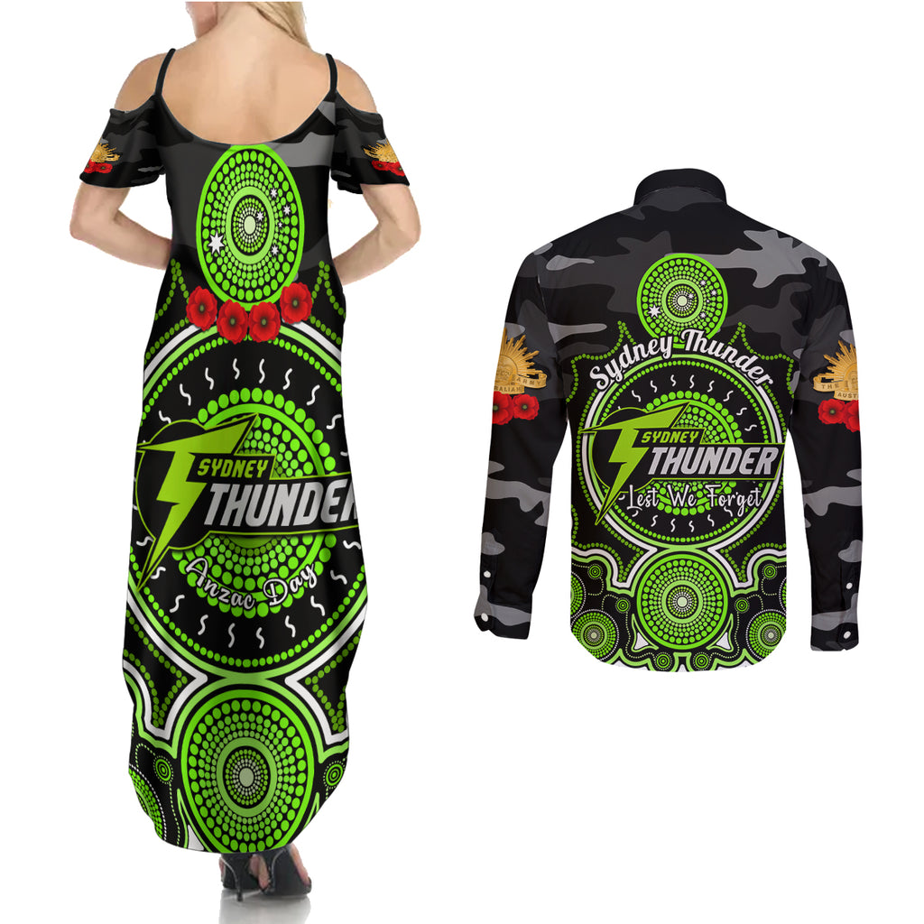 sydney-thunder-anzac-2024-couples-matching-summer-maxi-dress-and-long-sleeve-button-shirt-lest-we-forget-poppy-mix-camouflage