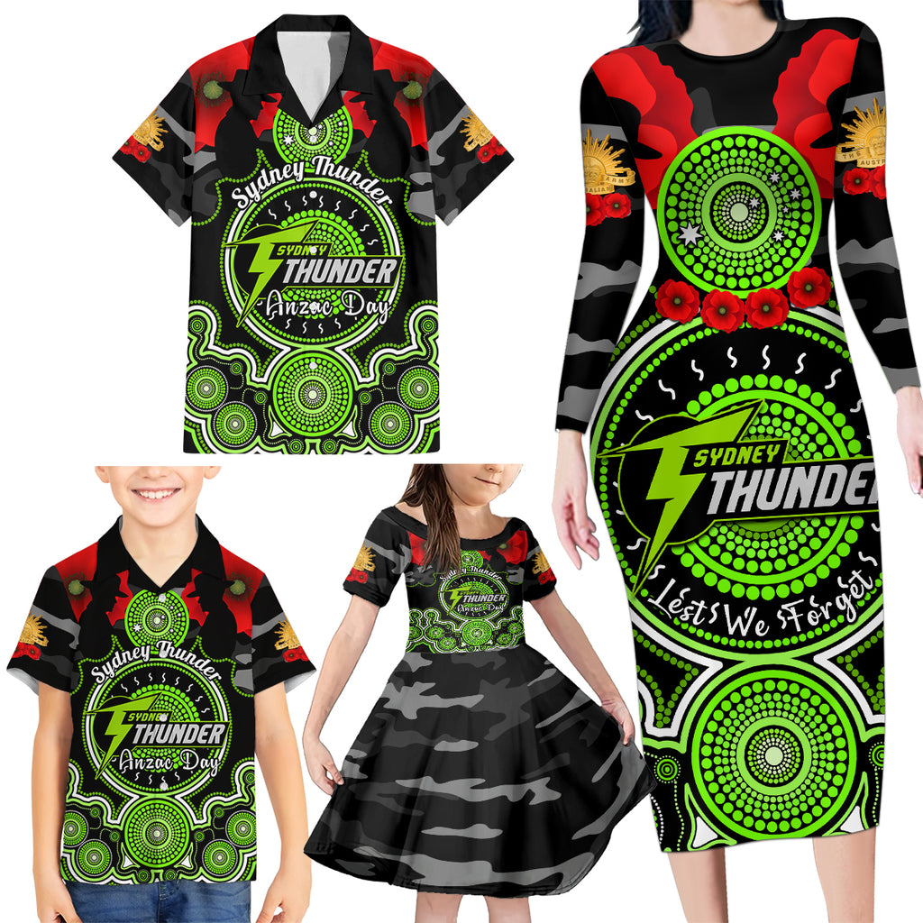 sydney-thunder-anzac-2024-family-matching-long-sleeve-bodycon-dress-and-hawaiian-shirt-lest-we-forget-poppy-mix-camouflage