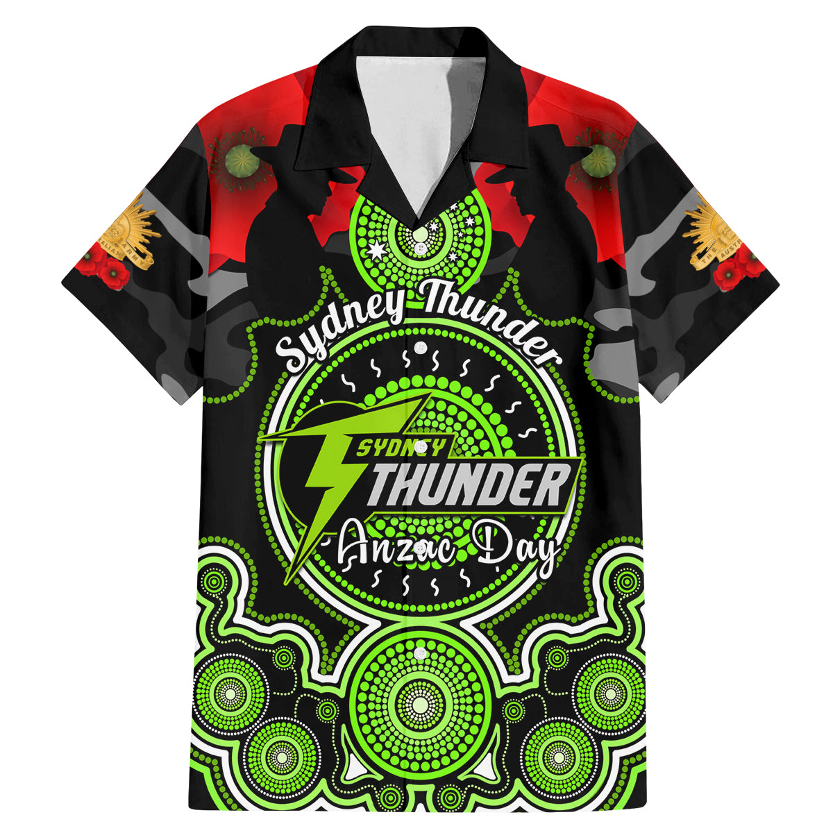 sydney-thunder-anzac-2024-family-matching-mermaid-dress-and-hawaiian-shirt-lest-we-forget-poppy-mix-camouflage