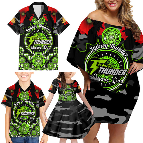 sydney-thunder-anzac-2024-family-matching-off-shoulder-short-dress-and-hawaiian-shirt-lest-we-forget-poppy-mix-camouflage