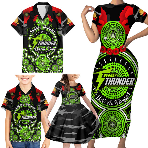 sydney-thunder-anzac-2024-family-matching-short-sleeve-bodycon-dress-and-hawaiian-shirt-lest-we-forget-poppy-mix-camouflage