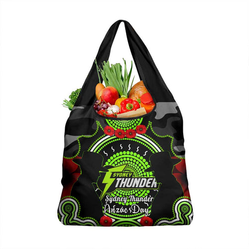 Sydney Thunder ANZAC 2024 Grocery Bag Lest We Forget Poppy Mix Camouflage