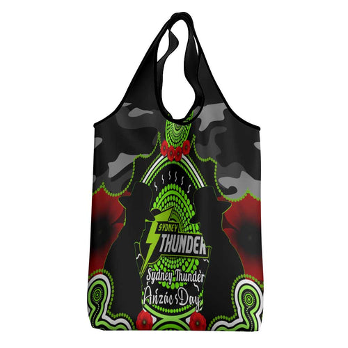 Sydney Thunder ANZAC 2024 Grocery Bag Lest We Forget Poppy Mix Camouflage
