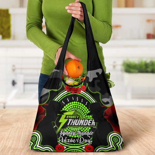 Sydney Thunder ANZAC 2024 Grocery Bag Lest We Forget Poppy Mix Camouflage
