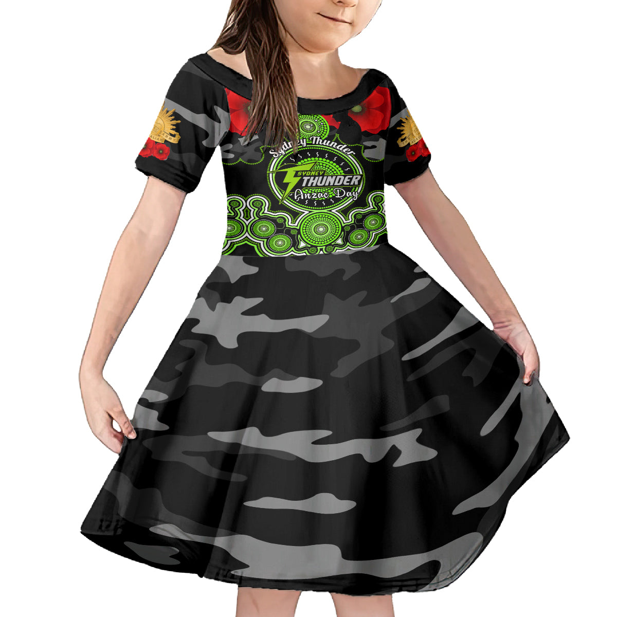 sydney-thunder-anzac-2024-kid-short-sleeve-dress-lest-we-forget-poppy-mix-camouflage