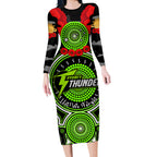 sydney-thunder-anzac-2024-long-sleeve-bodycon-dress-lest-we-forget-poppy-mix-camouflage