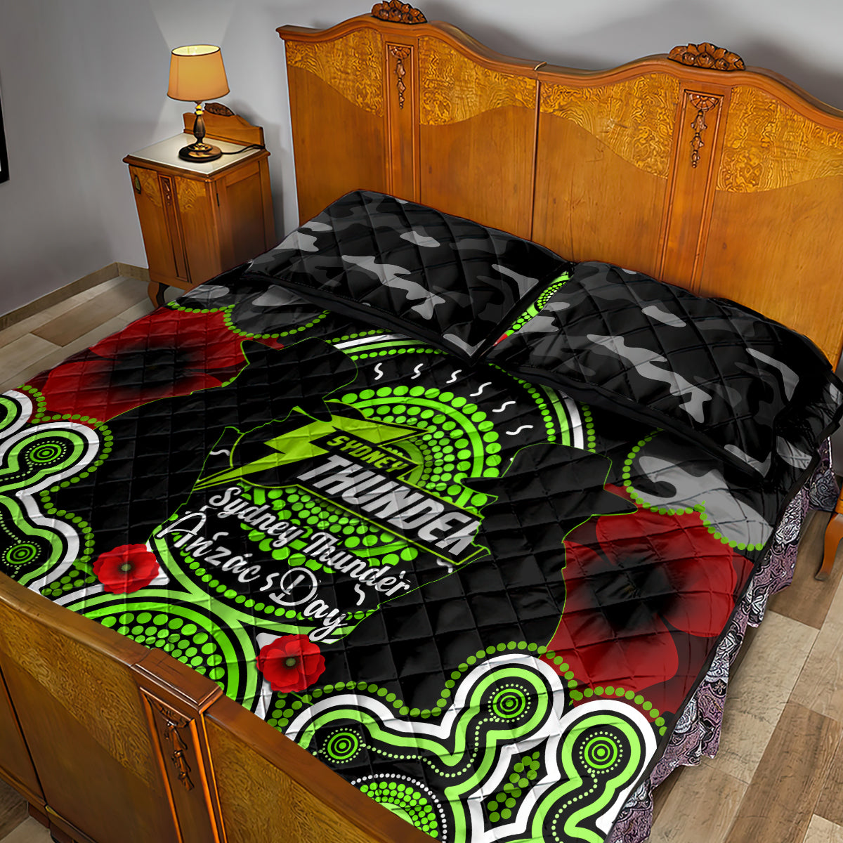 sydney-thunder-anzac-2024-quilt-bed-set-lest-we-forget-poppy-mix-camouflage