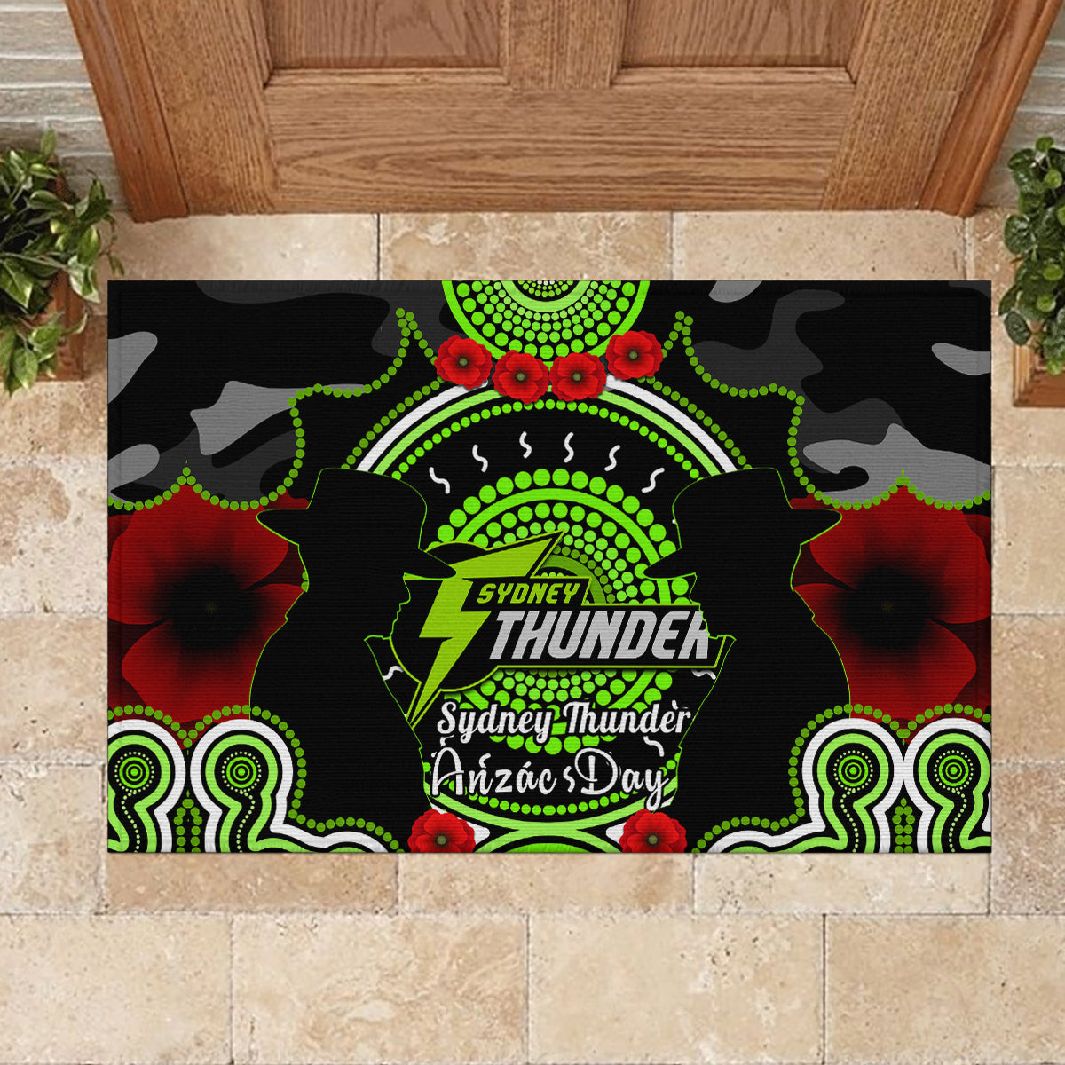 sydney-thunder-anzac-2024-rubber-doormat-lest-we-forget-poppy-mix-camouflage