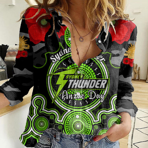 sydney-thunder-anzac-2024-women-casual-shirt-lest-we-forget-poppy-mix-camouflage