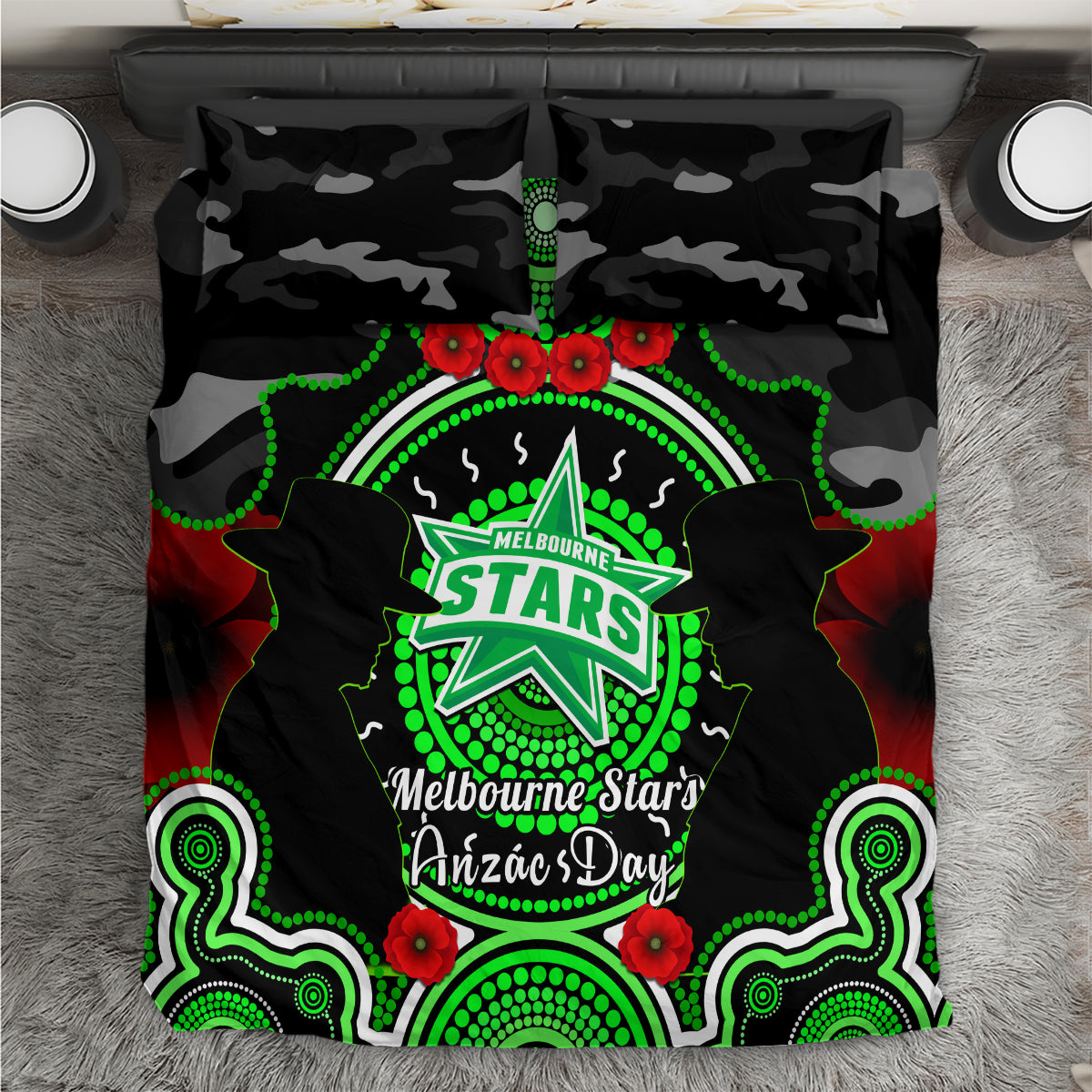 melbourne-stars-anzac-2024-bedding-set-lest-we-forget-poppy-mix-camouflage