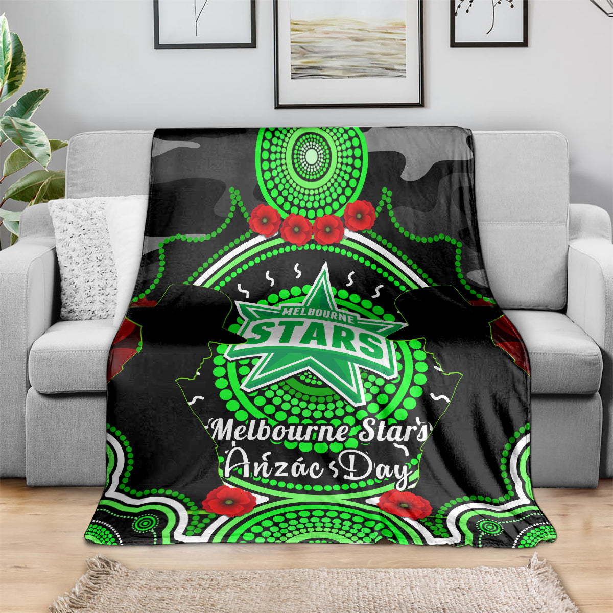 melbourne-stars-anzac-2024-blanket-lest-we-forget-poppy-mix-camouflage