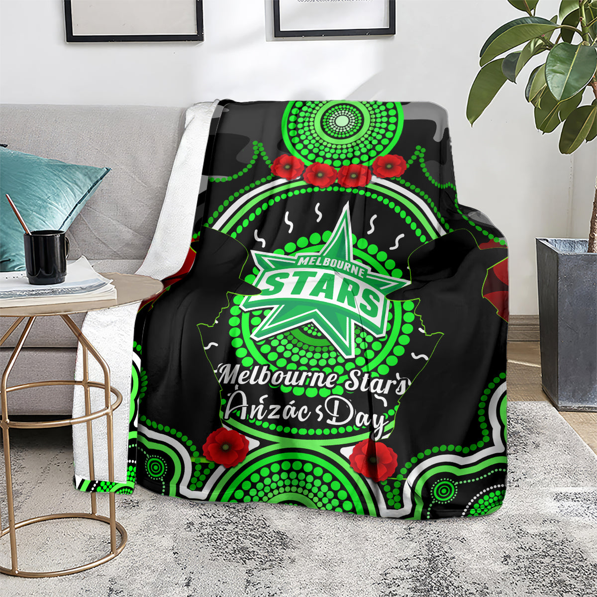 melbourne-stars-anzac-2024-blanket-lest-we-forget-poppy-mix-camouflage
