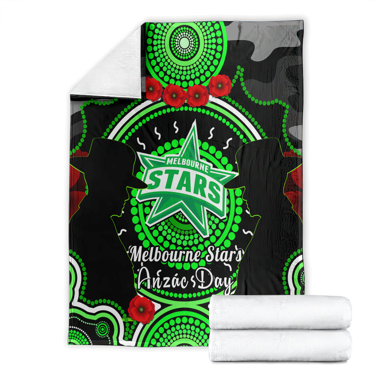 melbourne-stars-anzac-2024-blanket-lest-we-forget-poppy-mix-camouflage
