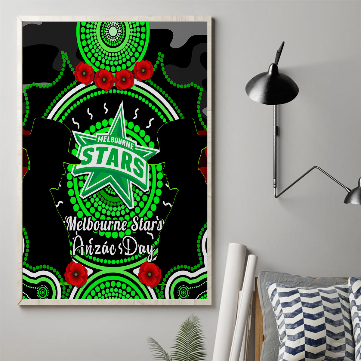 melbourne-stars-anzac-2024-canvas-wall-art-lest-we-forget-poppy-mix-camouflage