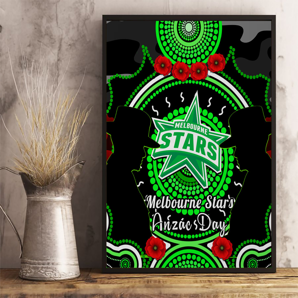 melbourne-stars-anzac-2024-canvas-wall-art-lest-we-forget-poppy-mix-camouflage