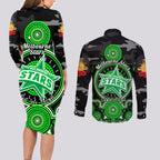 melbourne-stars-anzac-2024-couples-matching-long-sleeve-bodycon-dress-and-long-sleeve-button-shirt-lest-we-forget-poppy-mix-camouflage