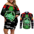 melbourne-stars-anzac-2024-couples-matching-off-shoulder-short-dress-and-long-sleeve-button-shirt-lest-we-forget-poppy-mix-camouflage