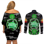 melbourne-stars-anzac-2024-couples-matching-off-shoulder-short-dress-and-long-sleeve-button-shirt-lest-we-forget-poppy-mix-camouflage