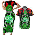 melbourne-stars-anzac-2024-couples-matching-short-sleeve-bodycon-dress-and-hawaiian-shirt-lest-we-forget-poppy-mix-camouflage